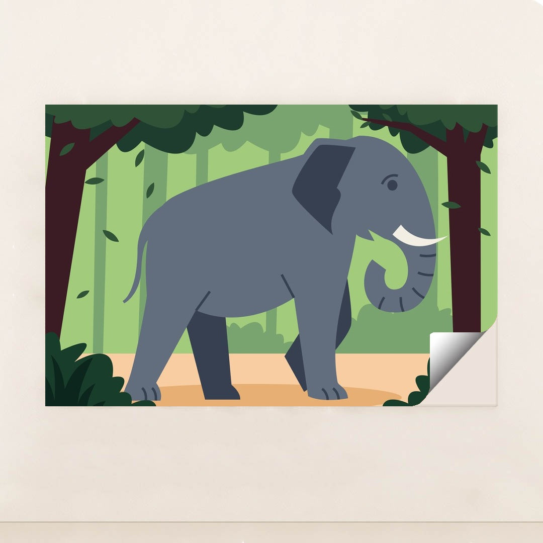 Majestic Elephant in the Forest by Andania Humaira - Peeliez