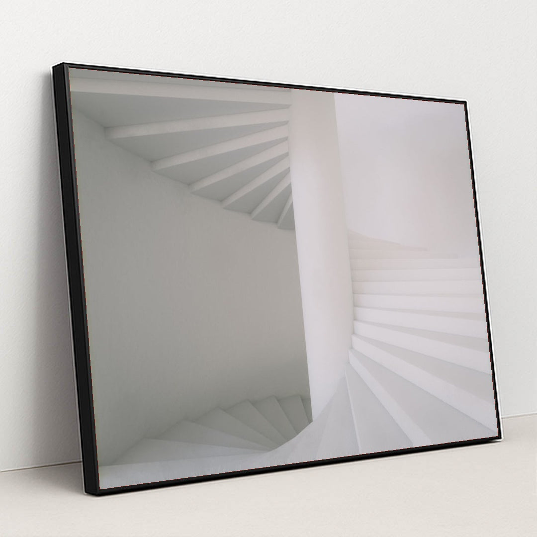 Ethereal Staircase Flow by Viktor Forgacs - Black Frame Stretchiez