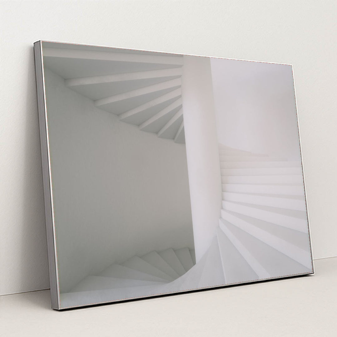 Ethereal Staircase Flow by Viktor Forgacs - Silver Frame Stretchiez