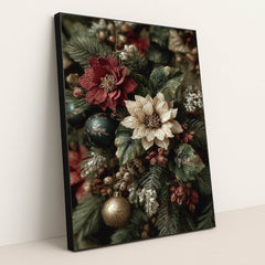 Evergreen, Berry, and Bauble by Jessica A - Black Frame Stretchiez