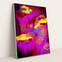 Vibrant Expressionism Digital with Abstract Forms by Steve Johnson - Silver Frame Stretchiez