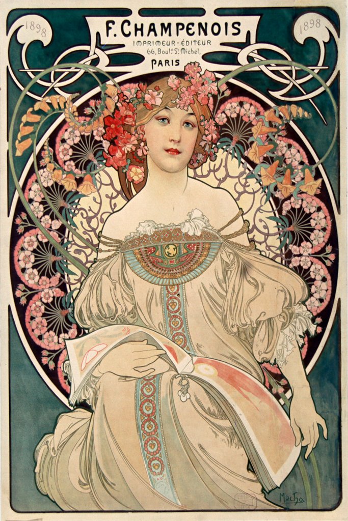 F. Champenois Imprimeur-Editeur (1898) by Alphonse Mucha