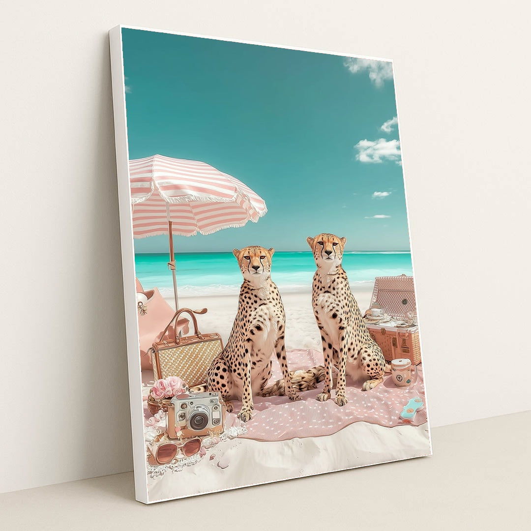 Feline Daydream by Luca Verden - White Frame Stretchiez