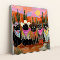 Feline Frontier by Riot & Bloom - Silver Frame Stretchiez