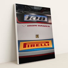 Ferrari 108 Iron Dames by Winston Tjia - White Frame Stretchiez