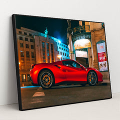 Ferrari 488 GTB Glowing Red by Leon Seibert - Black Frame Stretchiez