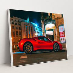 Ferrari 488 GTB Glowing Red by Leon Seibert - White Frame Stretchiez