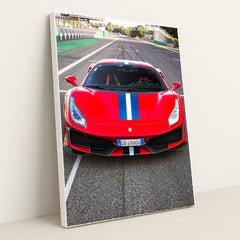 Ferrari 488 Pista on Track by Adrian Balasoiu - White Frame Stretchiez