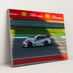 Ferrari 599XX Evo in Full Speed by Wes Tindel - Silver Frame Stretchiez