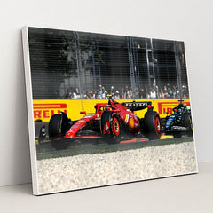 Ferrari F1 in Pursuit by Ken So - White Frame Stretchiez