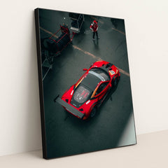 Ferrari GT in the Pits by Michael Sala - Black Frame Stretchiez