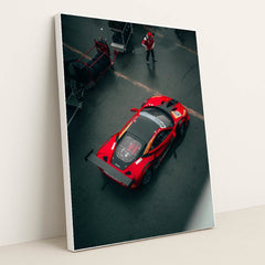 Ferrari GT in the Pits by Michael Sala - White Frame Stretchiez
