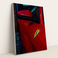 Ferrari in the Rain by Thomas Allsop - Silver Frame Stretchiez
