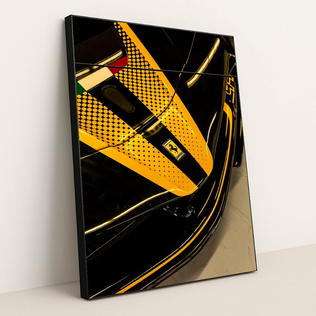 Ferrari Nose Detail by Wes Tindel - Black Frame Stretchiez