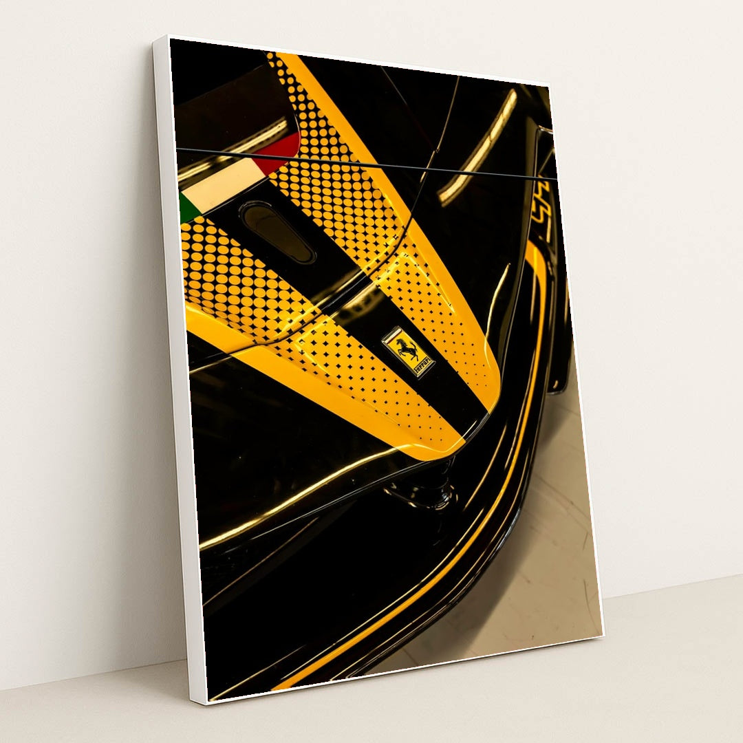 Ferrari Nose Detail by Wes Tindel - White Frame Stretchiez