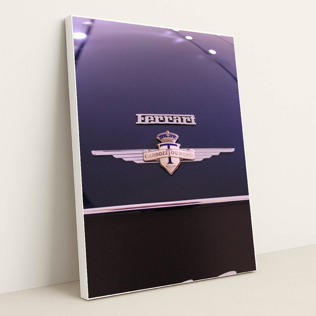 Ferrari's Carrozz Touring Badge by Gab - White Frame Stretchiez