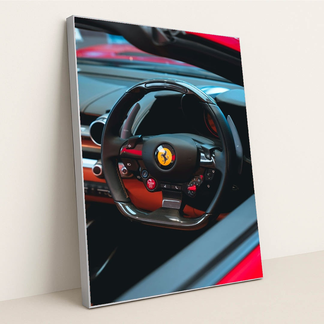 Ferrari Steering Wheel by Jesse G-C - Silver Frame Stretchiez