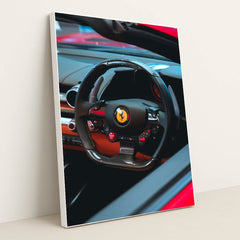 Ferrari Steering Wheel by Jesse G-C - White Frame Stretchiez