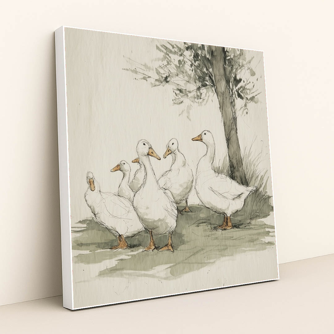 Five Under the Shade by Melissa King - White Frame Stretchiez