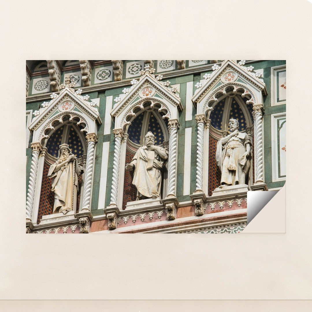 Architectural Splendor of Florence's Duomo Facade by Anonymous - Peeliez