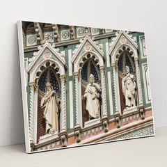 Architectural Splendor of Florence's Duomo Facade by Anonymous - White Frame Stretchiez