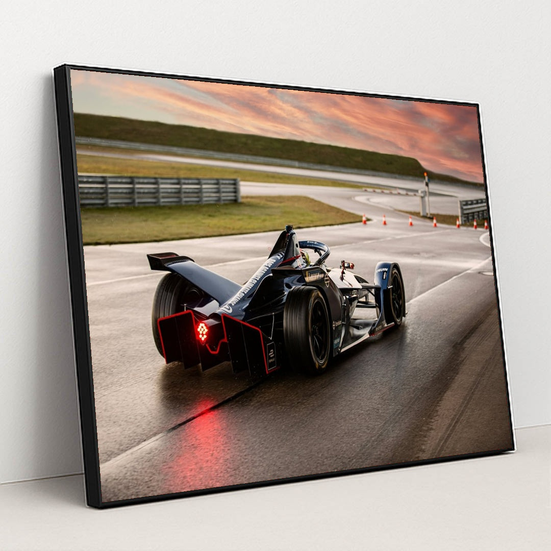 Formula E Exit Line by Three Throne Productions - Black Frame Stretchiez