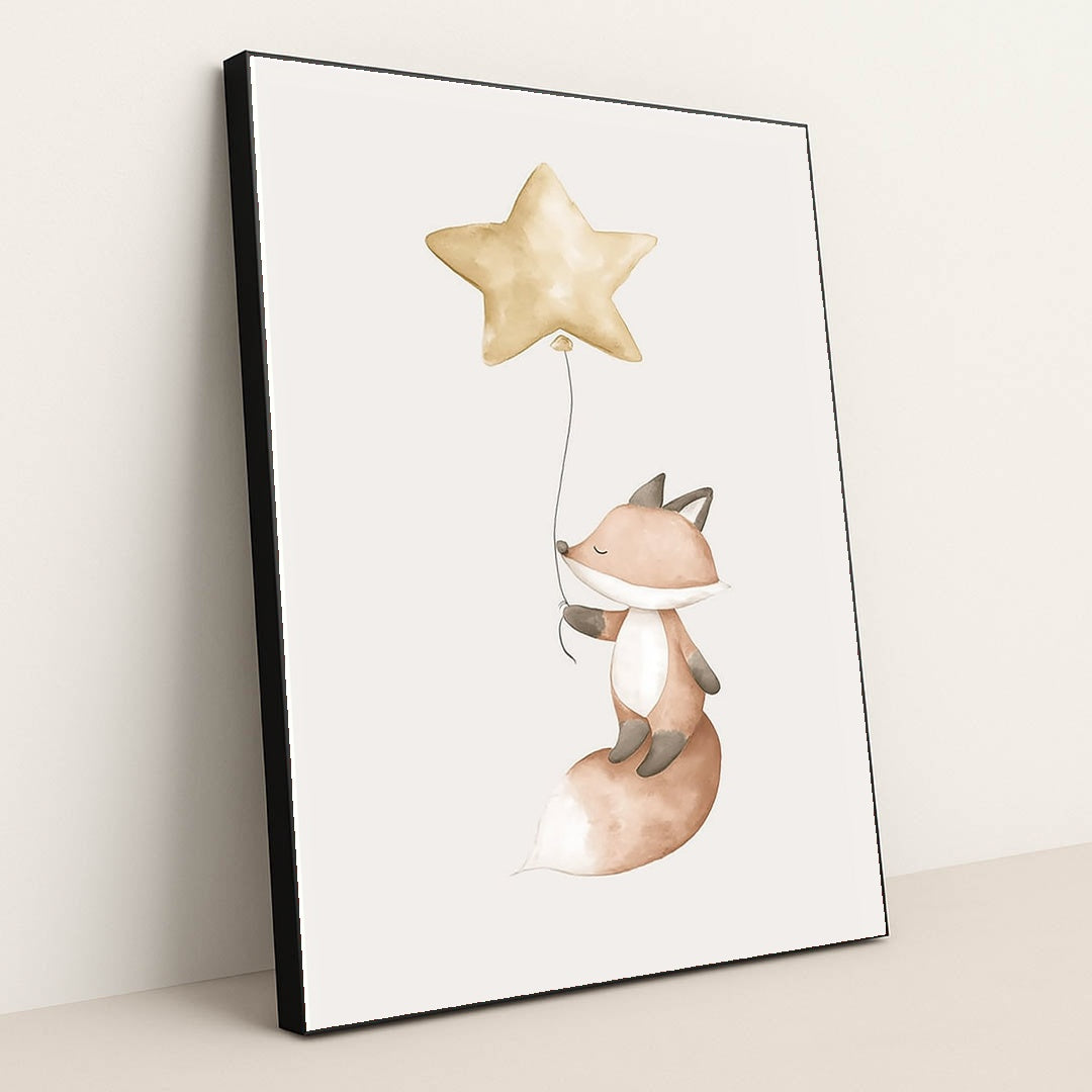 Fox and the Faded Star by Melissa King - Black Frame Stretchiez