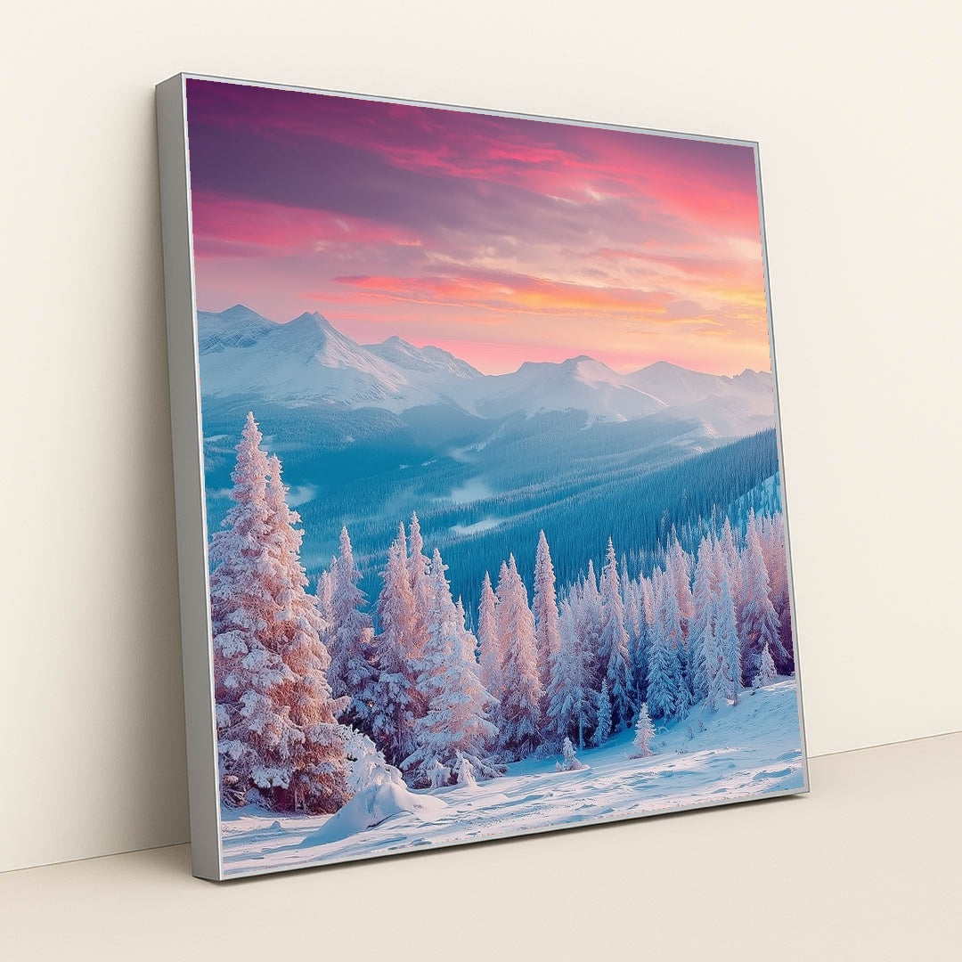 Frosted Forest by Tara Phillips - Silver Frame Stretchiez