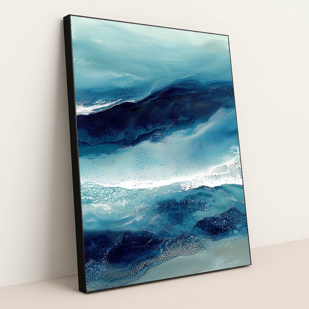Frozen Shores by Damian Chan - Black Frame Stretchiez