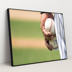 Game Day Grip by Jose Francisco Morales - Black Frame Stretchiez