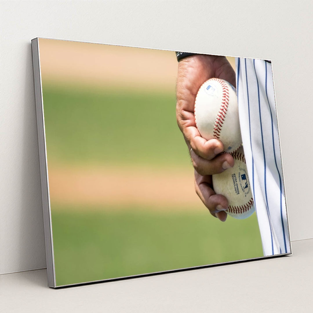 Game Day Grip by Jose Francisco Morales - Silver Frame Stretchiez