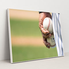 Game Day Grip by Jose Francisco Morales - White Frame Stretchiez
