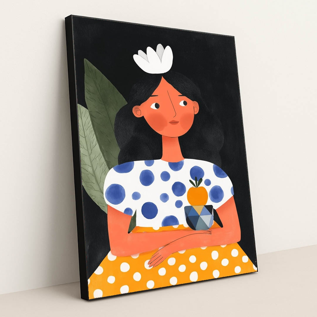 Garden Girl by Melissa King - Black Frame Stretchiez