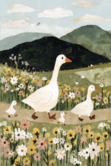 Geese in the Meadow by Anna Stone