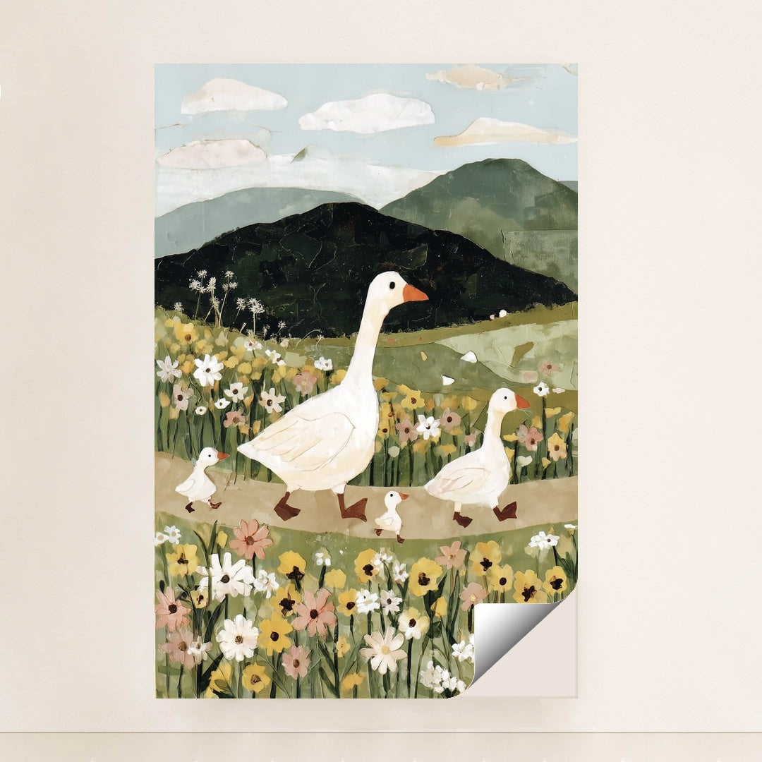 Geese in the Meadow by Anna Stone - Peeliez