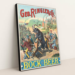 Geo. Ringler & Co., Bock Beer (1886) by Henry Jerome Schile - Black Frame Stretchiez