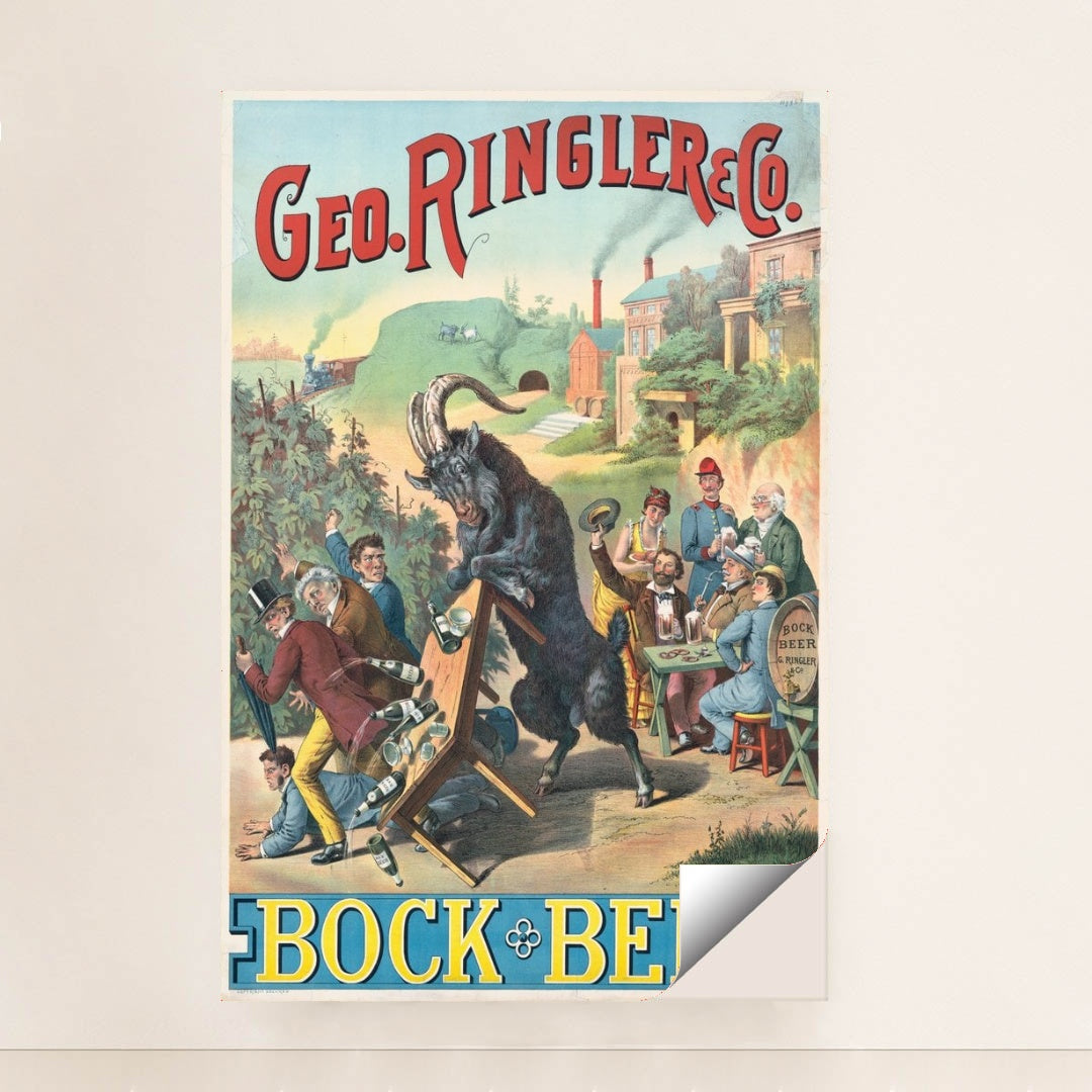 Geo. Ringler & Co., Bock Beer (1886) by Henry Jerome Schile - Peeliez