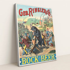Geo. Ringler & Co., Bock Beer (1886) by Henry Jerome Schile - Silver Frame Stretchiez