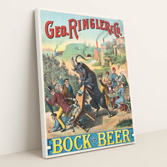 Geo. Ringler & Co., Bock Beer (1886) by Henry Jerome Schile - White Frame Stretchiez