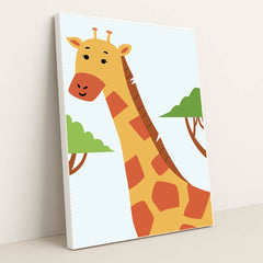 Giraffe in a Forest by Zulfahmi Al Ridhawi - White Frame Stretchiez