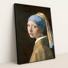 Girl with a Pearl Earring by Johannes Vermeer - Black Frame Stretchiez