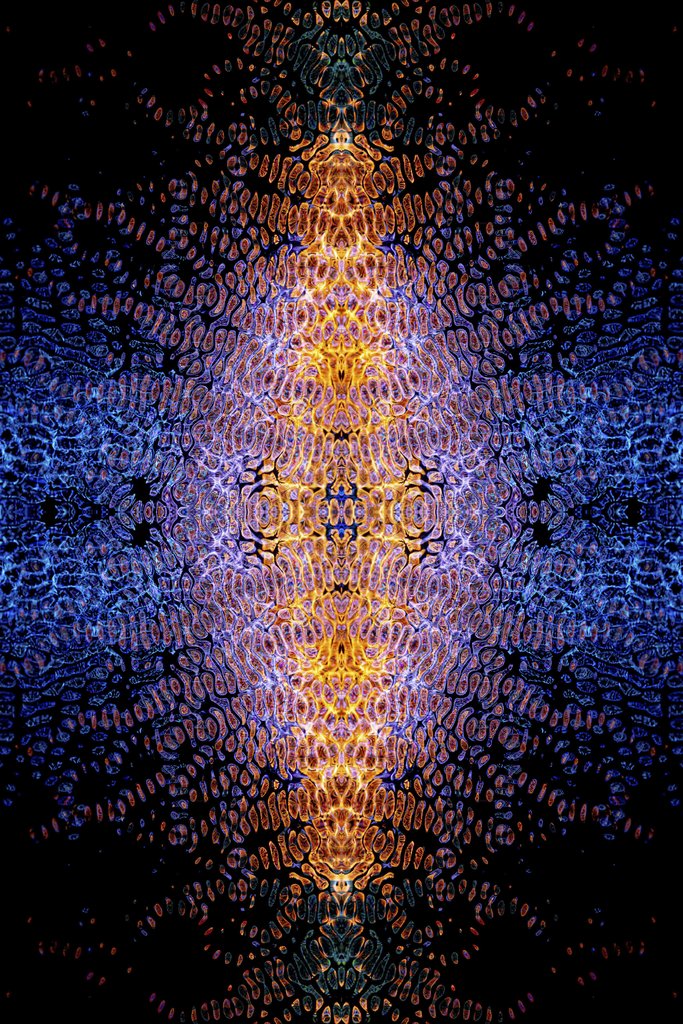 Merlin Lightpainting - Colorful abstract digital art with glowing geometric shapes and dynamic textures.