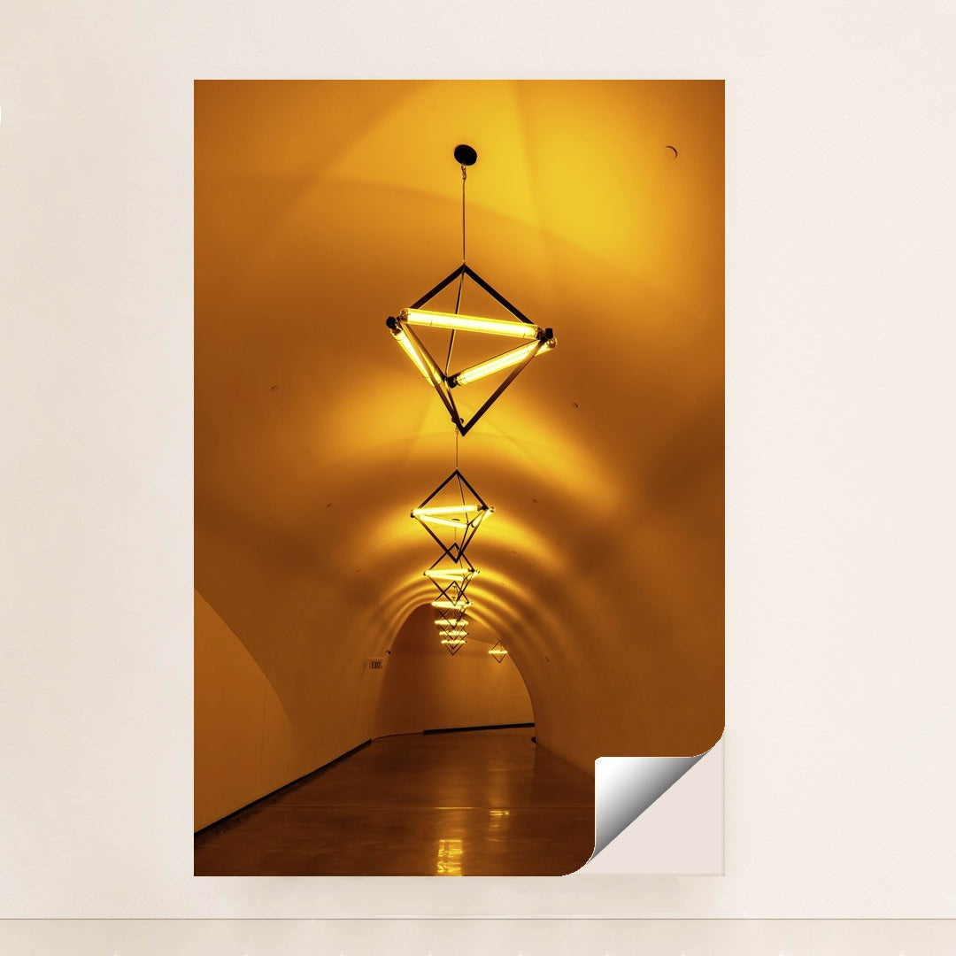 Glowing Geometry in a Dim Tunnel by Adrian Newell - Peeliez