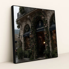 Gold Bows on the Boulevard by Jessica A - Black Frame Stretchiez