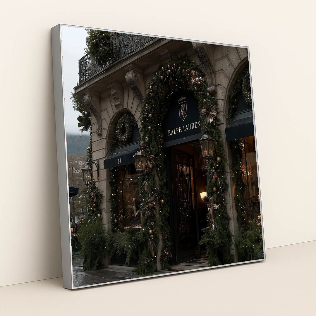Gold Bows on the Boulevard by Jessica A - Silver Frame Stretchiez
