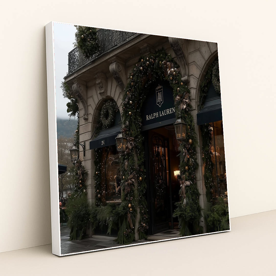 Gold Bows on the Boulevard by Jessica A - White Frame Stretchiez