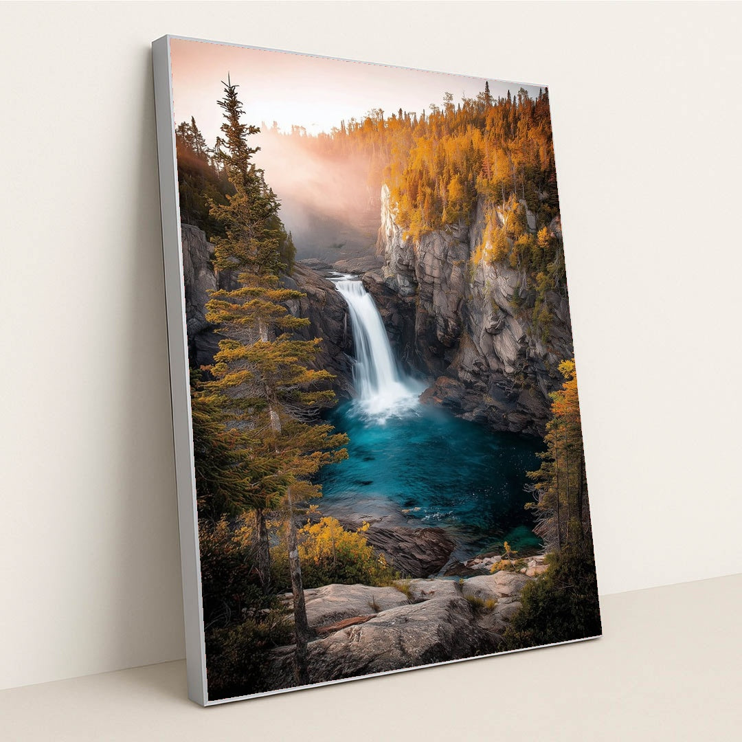 Golden Cascade by Tara Phillips - Silver Frame Stretchiez