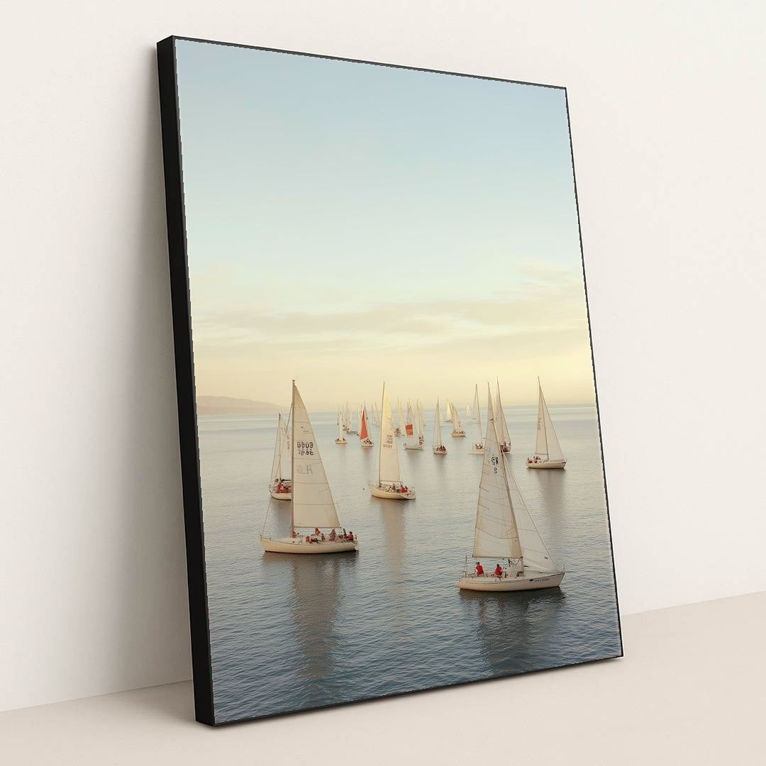 Golden Hour Regatta by Mistline - Black Frame Stretchiez