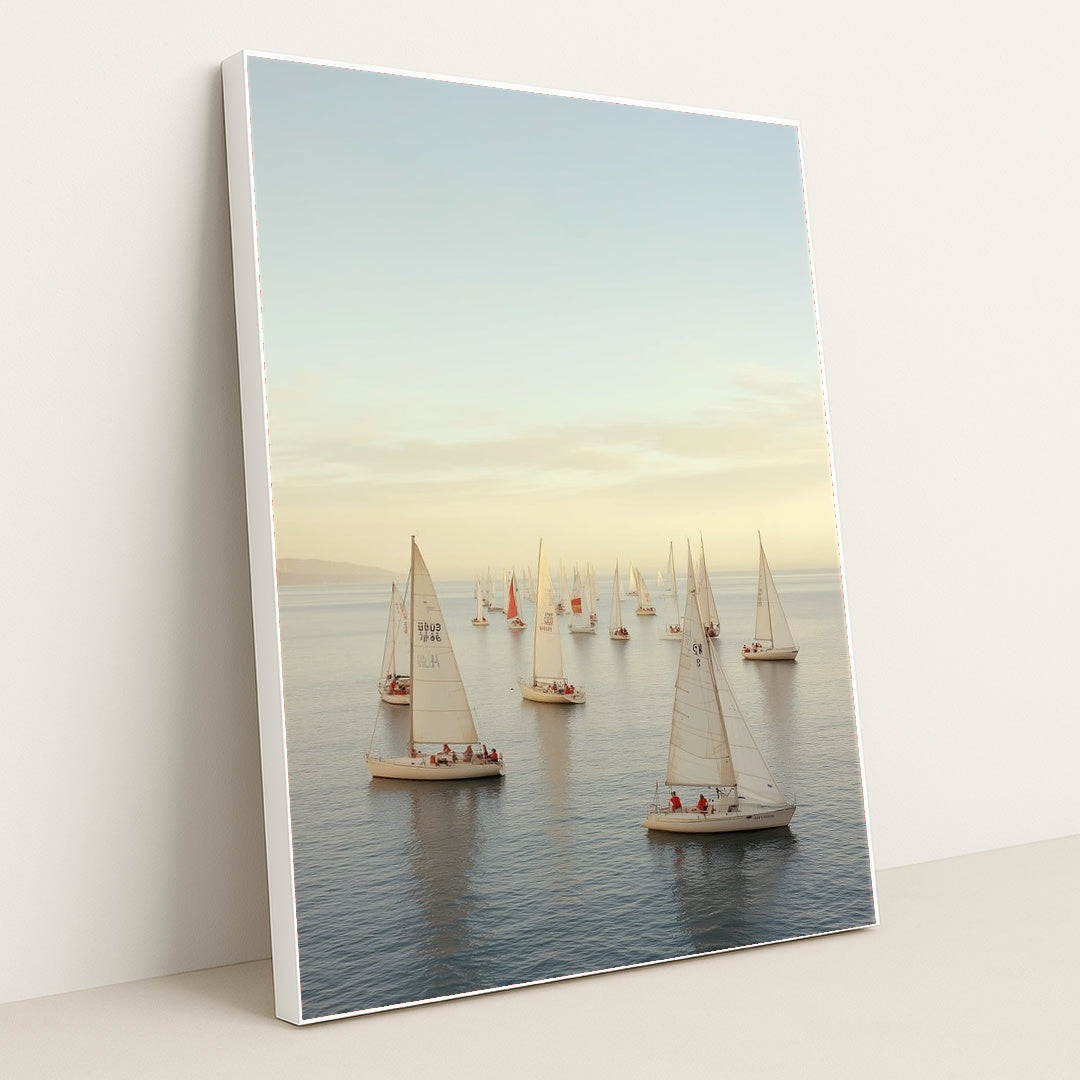 Golden Hour Regatta by Mistline - White Frame Stretchiez