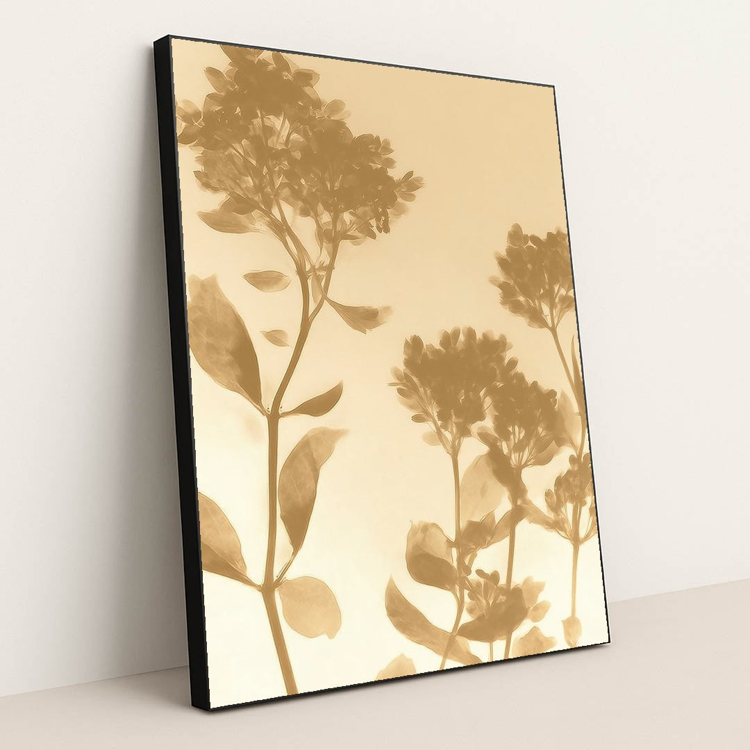 Golden Hydrangeas by Jade Morgan - Black Frame Stretchiez